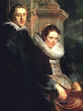  Flemish Canvas - Portrait of a Young Married Couple Flemish Baroque Jacob Jordaens